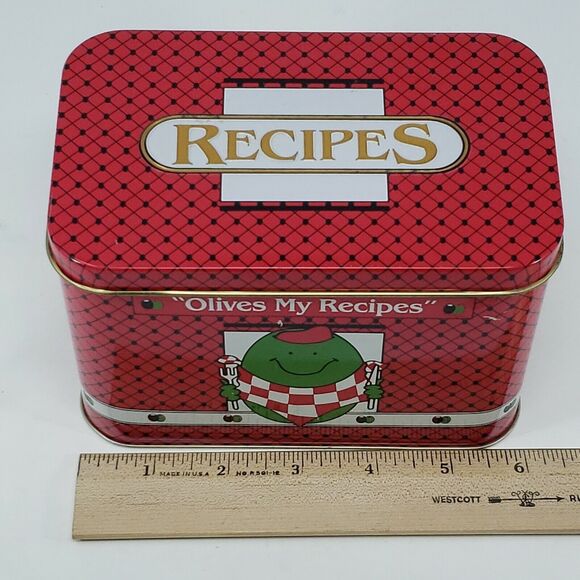 Early California Olives Recipe Tin Vintage Made In England Collectible Uncommon - Picture 11 of 12